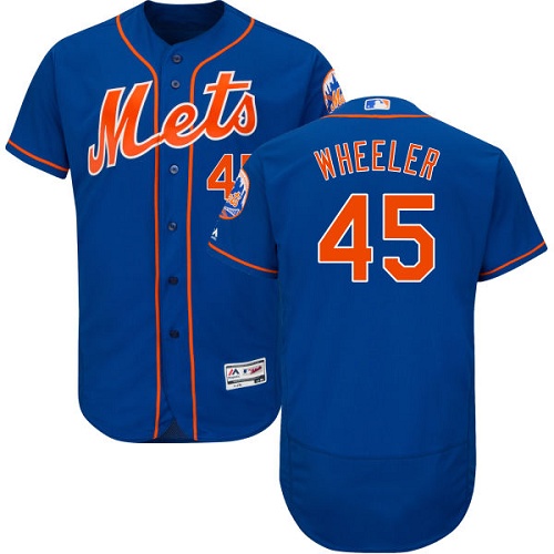 Mets #45 Zack Wheeler Blue Flexbase Authentic Collection Stitched MLB Jersey - Click Image to Close